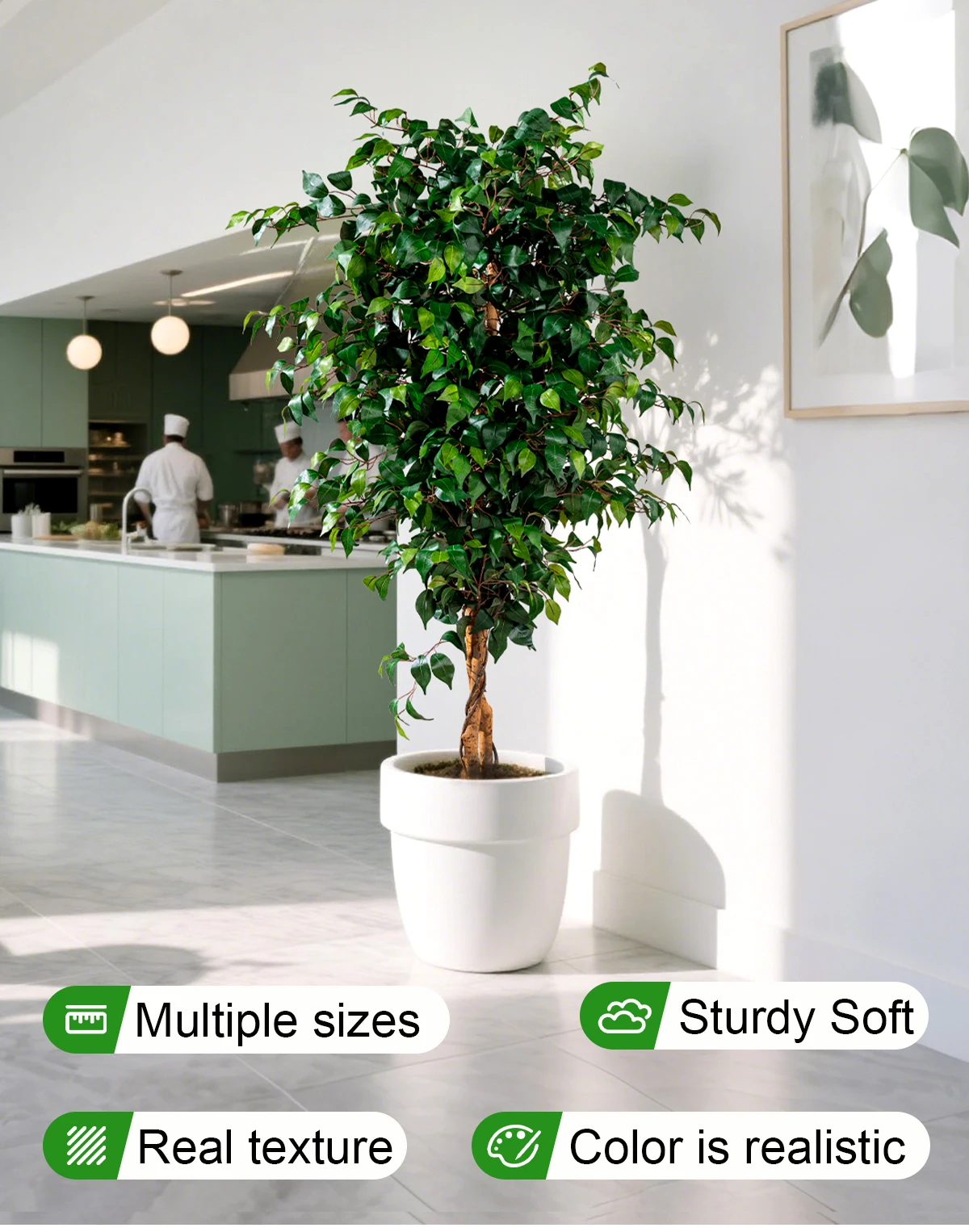 product high quality indoor artificial fig tree bonsai durable plastic faux plant for home office decor for birthday landscape design-6