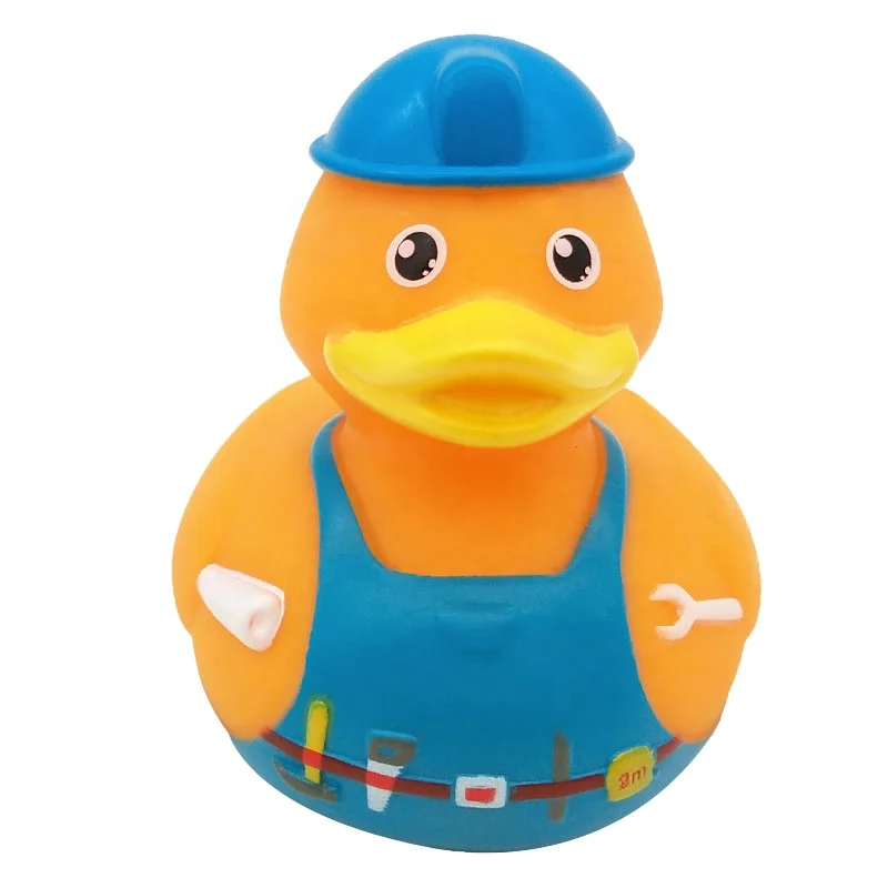 Vinyl Anime Figure Toys Engineer Character Duck Baby Toys 2025 Floating Plastic Construction Rubber Duck