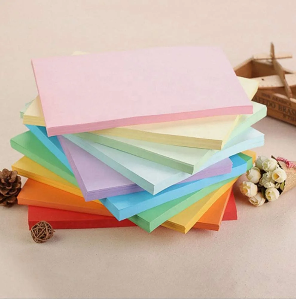 Oddy Double Sided 200 pc Pastel Color Paper, 4 COLORS  UNRULED, PACK OF 2, TOTAL - 200 SHEETS A4 75 gsm Coloured Paper - Coloured  Paper