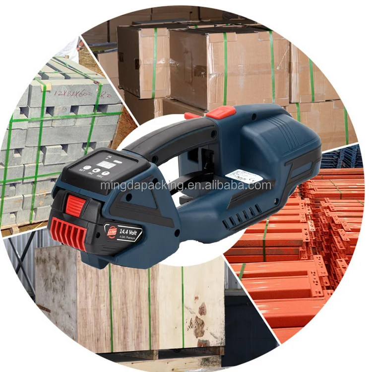 V2 Made in China Battery Powered Operated Plastic Strapping Tool Machine for pp Pet Strap