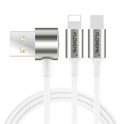 FLOVEME бесплатная доставка дешевый черный 2 в 1 usb-кабель для передачи данных iphone 90 градусов