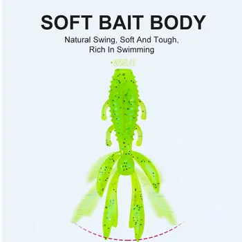 WML11 2g/60mm/12pcs Fishing Soft Lures Worm Soft Bait Artificial Bass Carp Flying Fishing Lure – Soft Lure – view 5