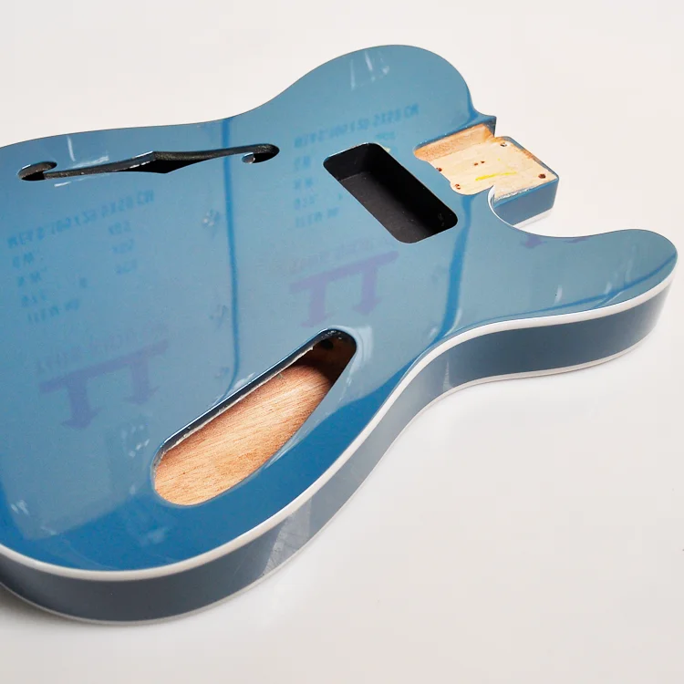 Alder Wood F Shape Hollowbody Double Binding Tl Body Electric Guitar