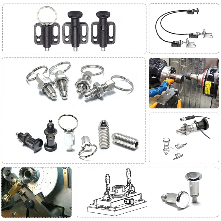 Spring Loaded Locking Pull Pin Latch Knob Index Plunger