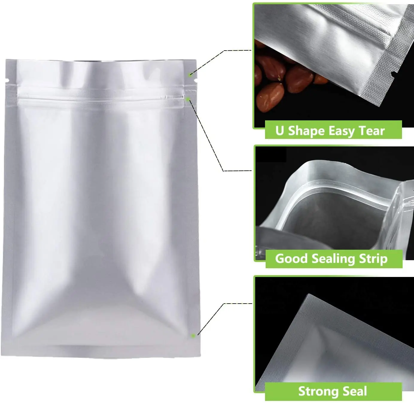 mylar aluminum foil bags metallic smell