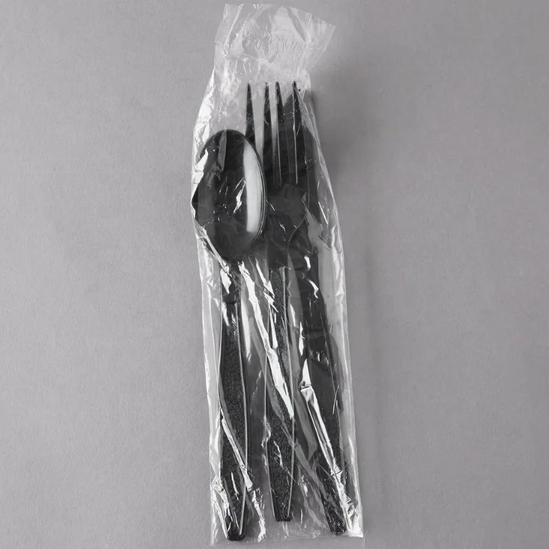 
 Тяжелый вес, чтобы пойти столового серебра пластиковые комплект airline ps ложек вилок ножей соль перец одноразовые столовые приборы завернутый набор  