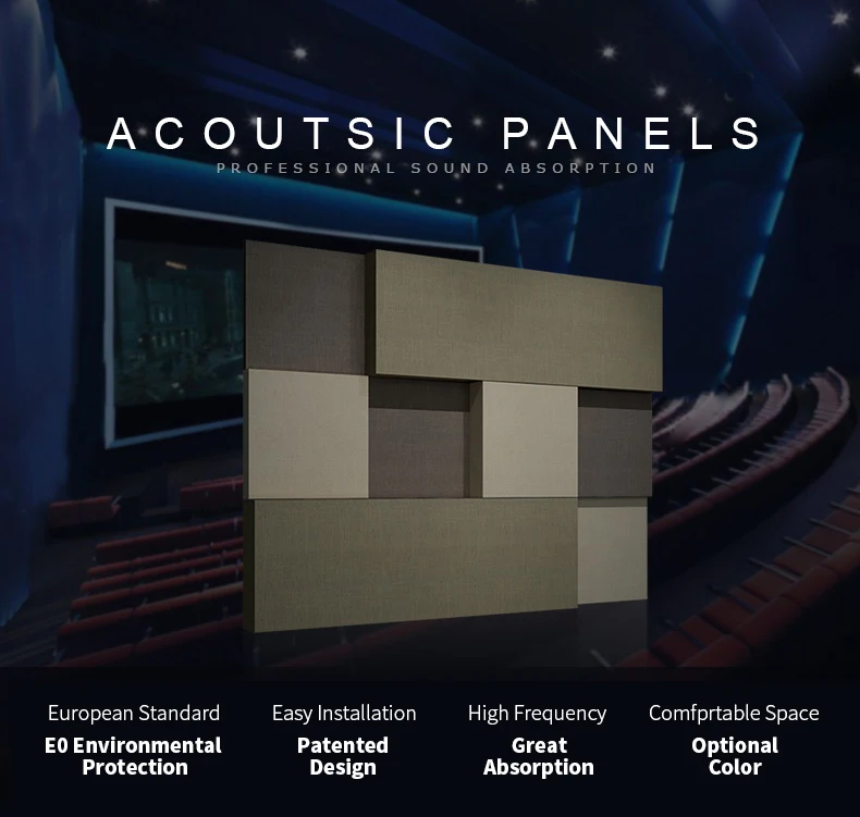 Interior Acoustic Panels Soundproofing Home Theater Fabric Wall Panels