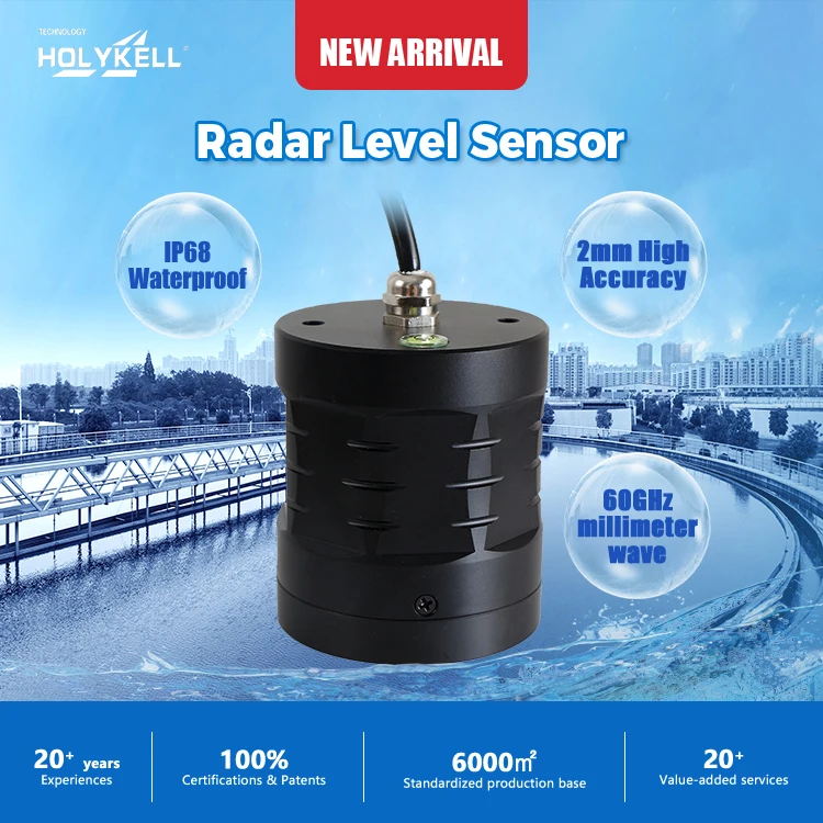 Holykell Water Level Instrument Fuel tank radar Level Sensor Distance ...