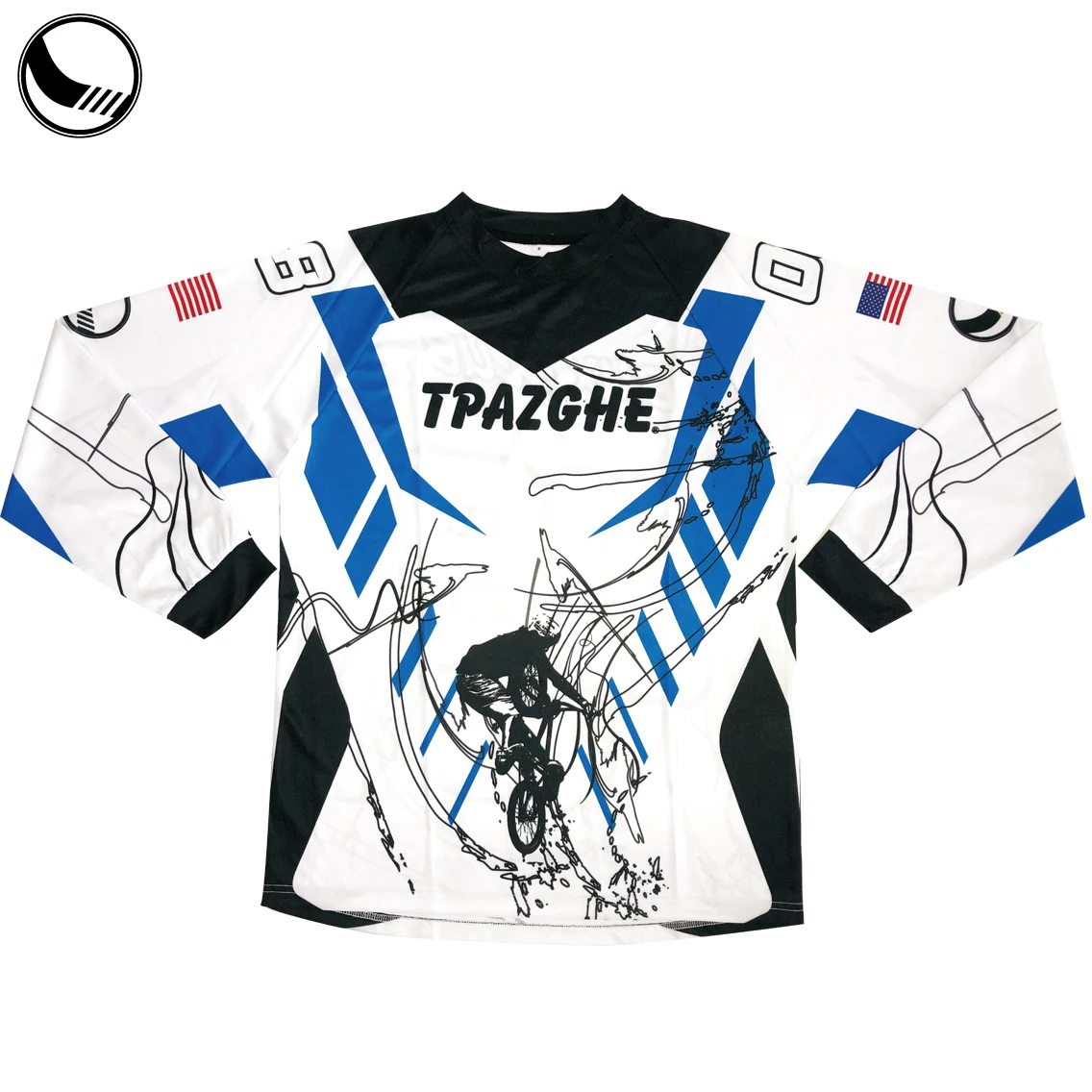 Motocross Jersey White Motorcycle & Auto Racing Custom Motorbike Racing Suit Digital Heat Transfer Sublimation Print Sportswear