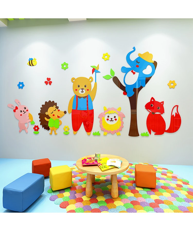 Stickers Muraux Colorés Runtoo Pour Enfants - Déco Chambre, Salon Et Classe