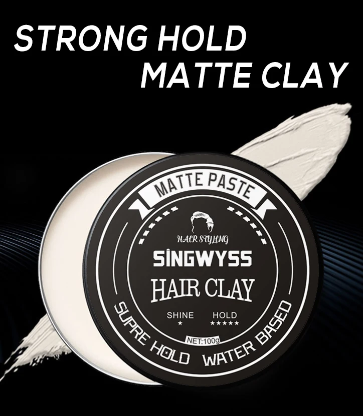 Hot Sale Water Soluble Hair Matte Wax Men Use Natural Look Matte Paste