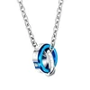 [1616] blue men's pendant + necklace (with GL62 O-shaped chain)