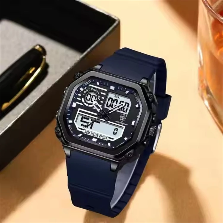 POEDAGAR 993 New  Multi Functional Sports Waterproof Watches Dual Display LED Night Ligh aperçu 2