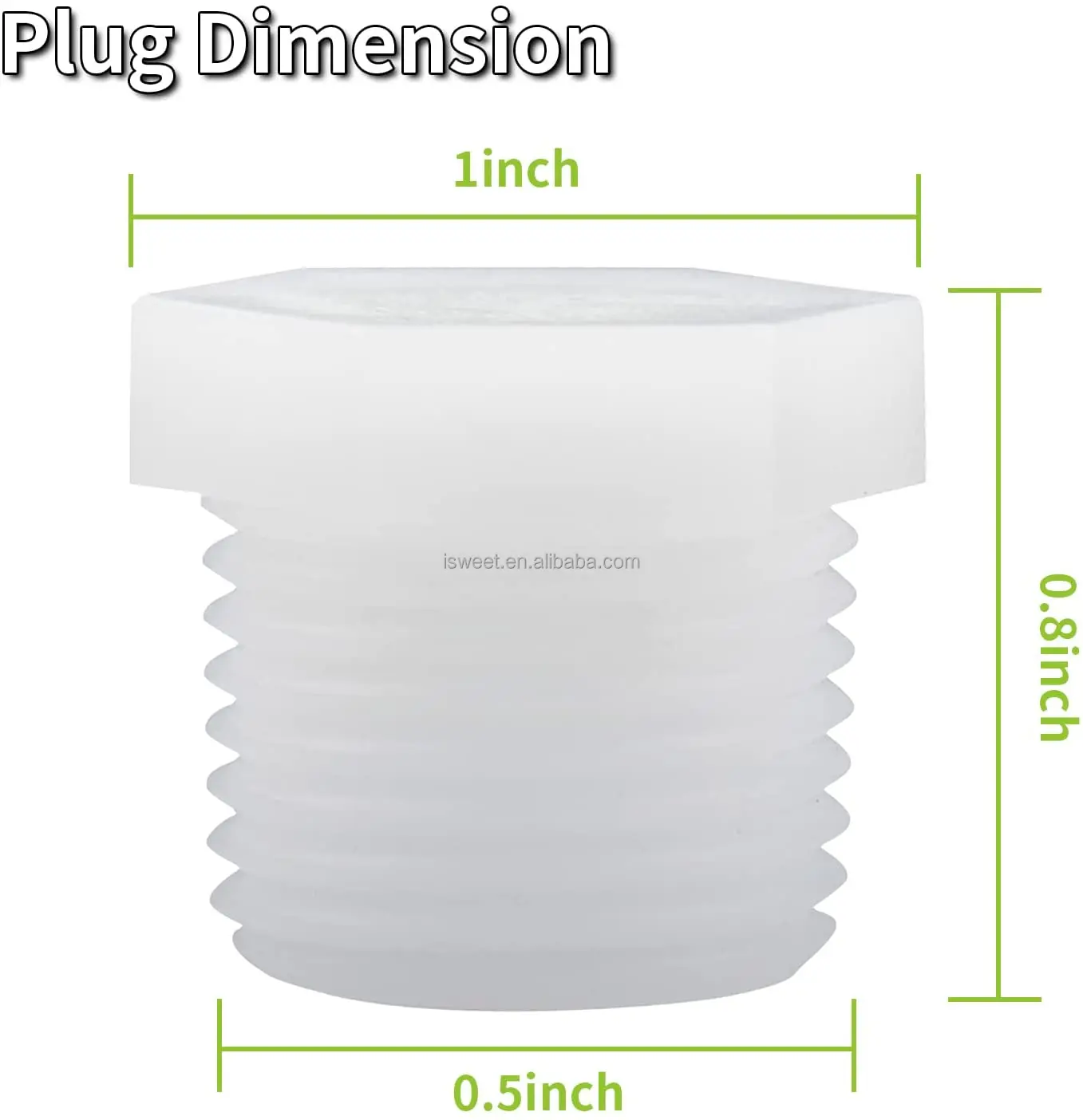 Rvmate Rv Water Heater Drain Plug Kit,Include Angled Wrench,4 Pieces 1/