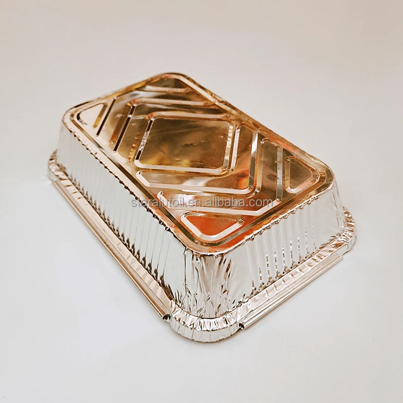 Small Rectangular Aluminum Foil Container Disposable Tableware
