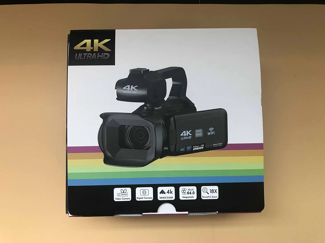 Camcorder 4k Ultra Hd 64mp Video Camera For Youtube Live Streaming 18x
