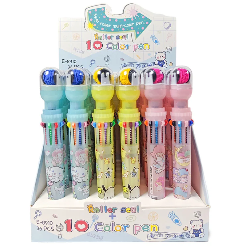 Cartoon Roller Seal Ten Color Ballpoint Pen With High Appearance Value ...