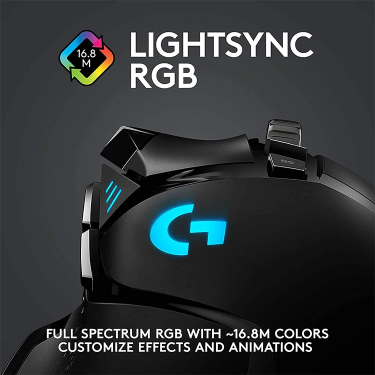 Logitech G502 Lightspeed Wireless Gaming Mouse with Hero 25K Sensor, PowerPlay Compatibl aperçu 5