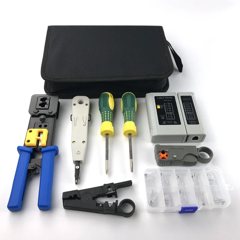 imbaprice network cable tester MT-8433 Electronic Technician Networking Toolkit Professional LAN Telecom Installation Electrical RJ45 with Ez Tool line toner tracer