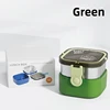 Caja de color verde-inglés.
