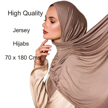 CCY Hot Ladies Girls Muslim Hijab Premium Cotton Jersey Head Scarf Wrap Stole Winter Warm Soft Stretchy Women's Scarves Shawls