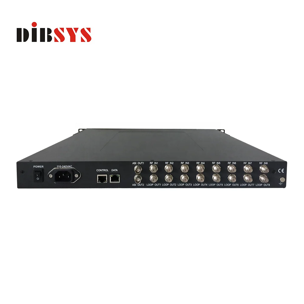 Professional Digital Satellite Receiver IRD 8 Channel DVB-S2/T2/C/ ISDB-T to UDP Multicast with 8*CI Card Decrypt