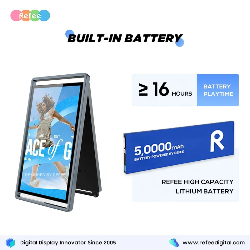 Solar Power High Brightness Screen Sunlight Readable Advertising Sign LCD Display Outdoor Waterproof Digital Poster
