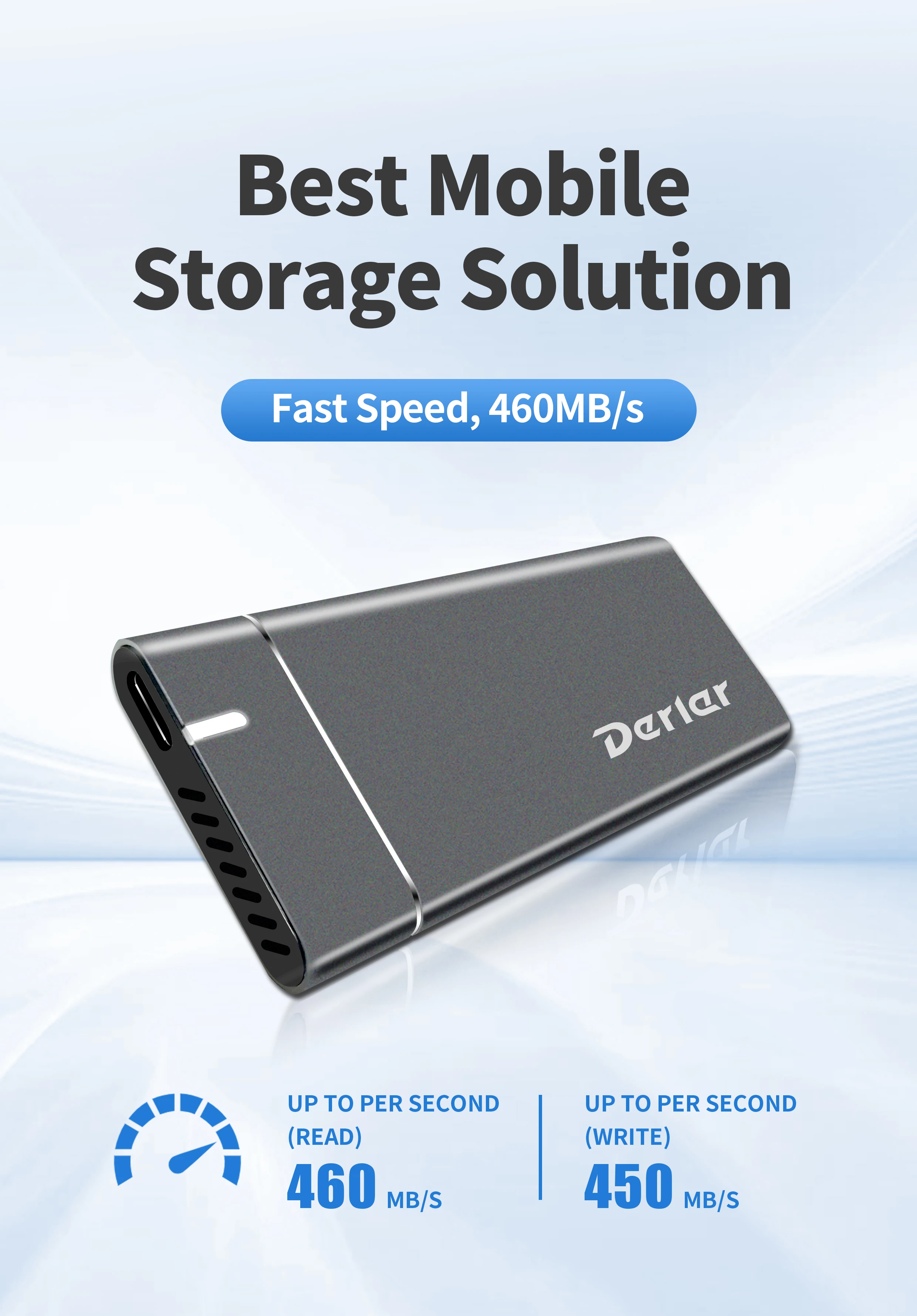 Type C Portable Ssd Solid State External Hard Drive Usb3.2 Ssd Pssd 256gb 512gb 1tb 2tb Ssd