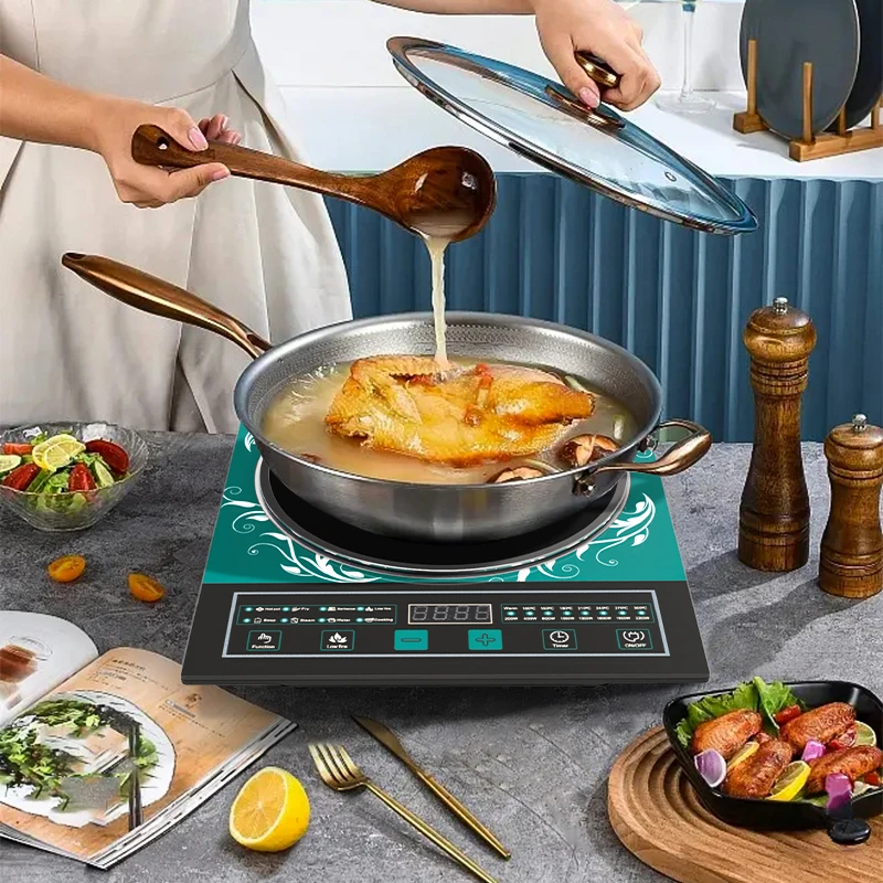 С двигателем внутреннего сгорания STAR 2200W с украшением в виде кристаллов высокой температурой варочная плита ST-9674-L устойчивостью портативный