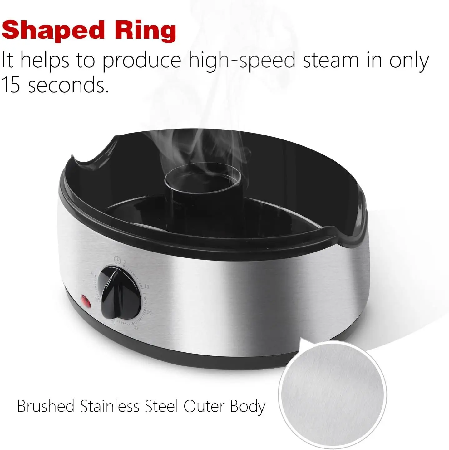 3 Tier Food Steamer,Electric Vegetable Steamer With Bpa Free Baskets