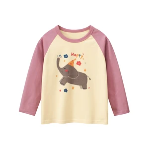 2026 Autumn New Style All-match Tops Children's Clothing Children's Long-sleeved Pure Cotton T-shirt