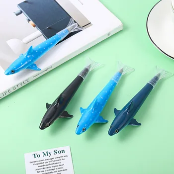 名前の印刷のためのユニークなデザインのサメのプラスチックボールペン