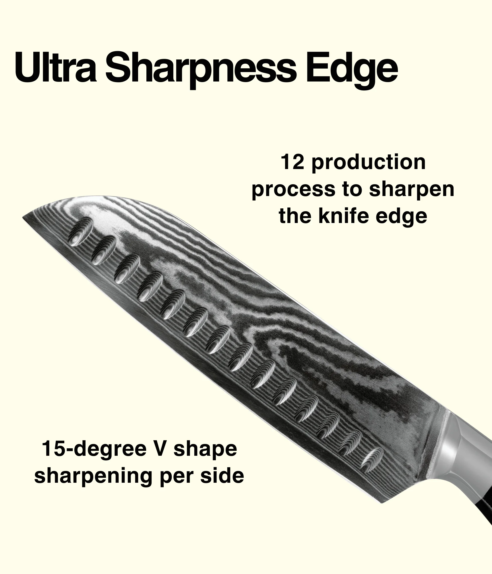 JJ 7" Santoku Knife Japanese 67 Layers Damascus Steel with Octagonal G10 Handle Custom Kitchen Knife