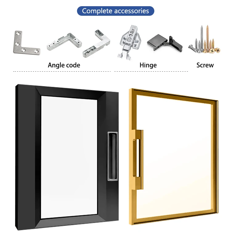 Customized Modern Aluminum Frame Extrusion Sliding Door with Double ...