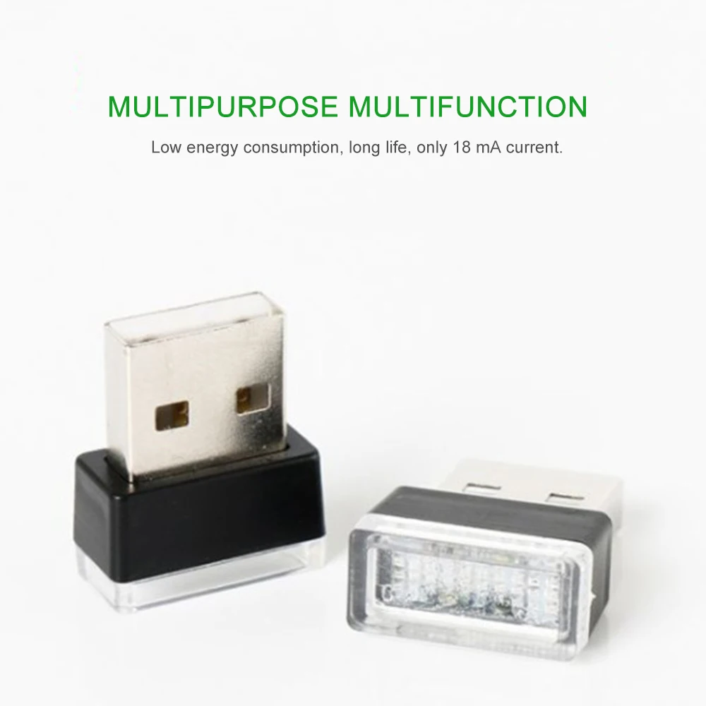 Mini LED Car Light Auto Interior USB Atmosphere Light Plug and Play Decor Lamp Emergency Lighting PC Auto Products Car Accessory