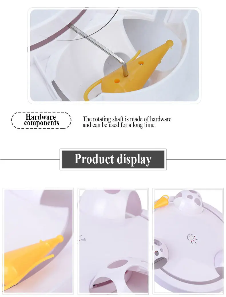 Pet Toy Electric cat Toy cat Turntable Liberate Hands Interactive Pet Toy Hunting Mouse Electric cat Turntable factory