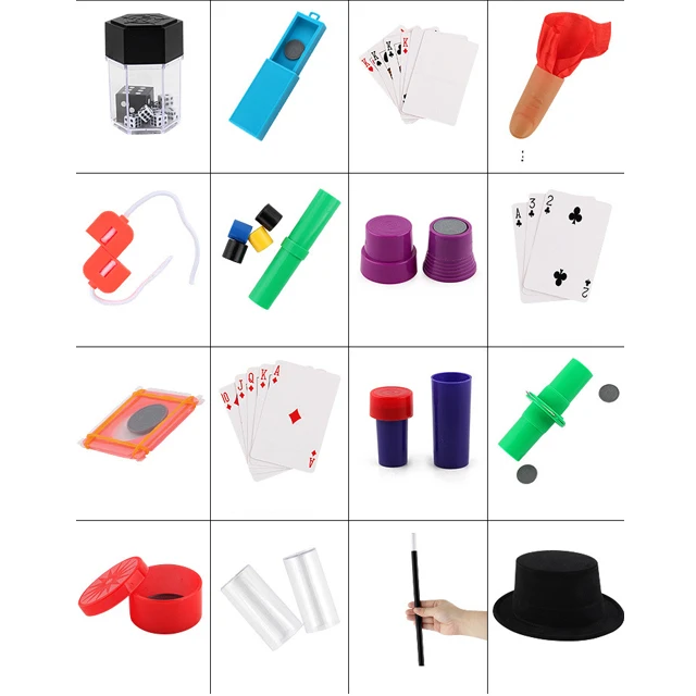 16 в 1, волшебные фокусы, серия волшебных игрушек, легкие волшебные фокусы для продажи