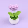 Violet-Petite plante en pot en forme de coeur