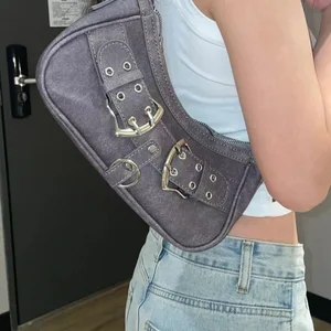 A-189 High-End Women's Punk Style Shoulder Bag Zip Closure Sweet Cool Sexy Armpit Bag American Fashion Style