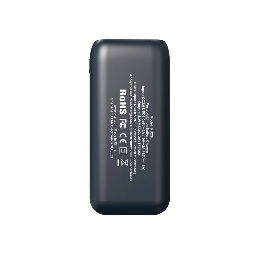 XTAR PB2SL Fast Charging Type C Battery case Diy Capacity 21700 18650 Power Bank Without Battery