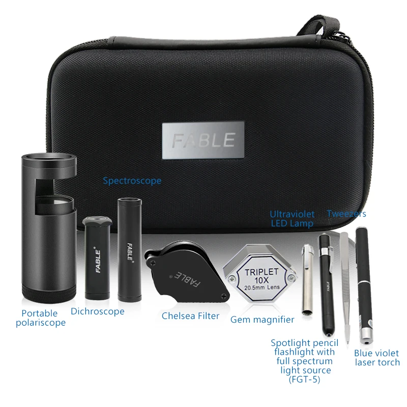 Gem Testing Kit FGB-9 | 9-Piece Jewellery Tool Set for