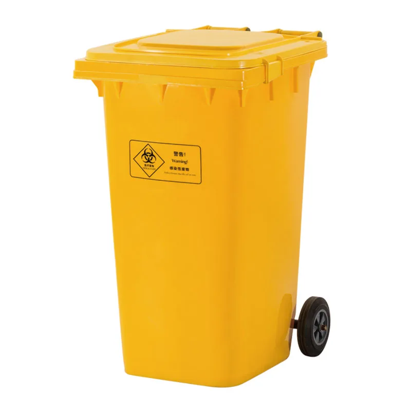 HDPE EN840 standard outdoor contenedor plastico residuos/pp dustbin 120L with wheels for sale in ghana
