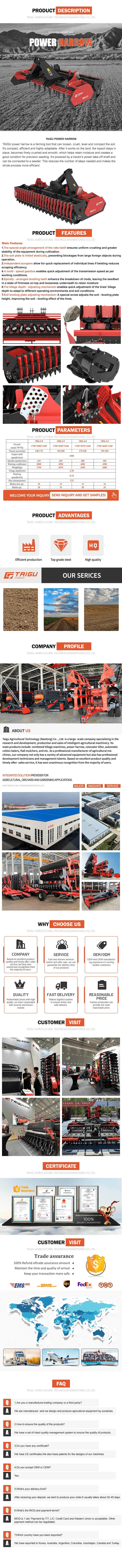 40 power harrow tiller cultivators disc ploughing machine 1bql series light-1