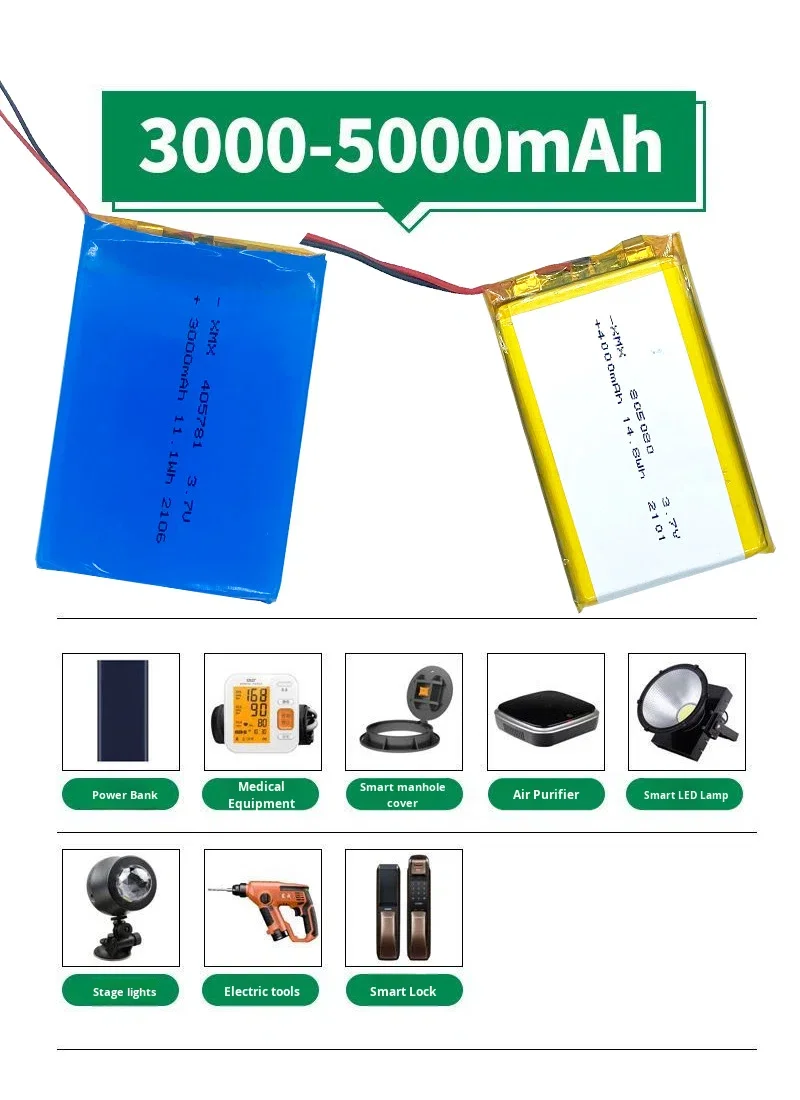 Lipo 505060 2000mAh-3.7V Li-Polymer Rechargeable Battery for Pocket & Handheld Learning Machines in Stock 1 Year Warranty H2e620dcd49fc45519748a62bdce1ca873