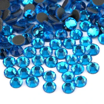 OPL Crystal Hotfix Rhinestone,Machine Cut Stone - Capri Blue DMC Cheap Price Rhinestone Bulk Wholesale