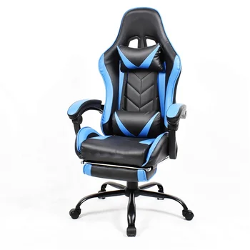 Executive Racing Chair Minimalist Modern Home/Office Ergonomic Gamer Seat Durable Metal with High Service Synthetic Leather