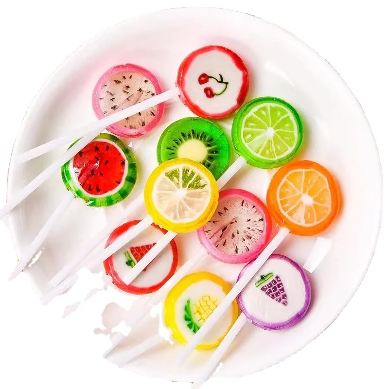 Snack Foods Different Kinds Assorted Fruit Flavour Lollipop Candy Factory Wholesale