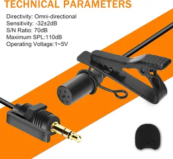 Comica CVM-SM-O1 Lavalier Lapel Microphone, Omnidirectional TRS Clip-on Condenser Mic Compatible with DSLR Camera BoomX-D detail image