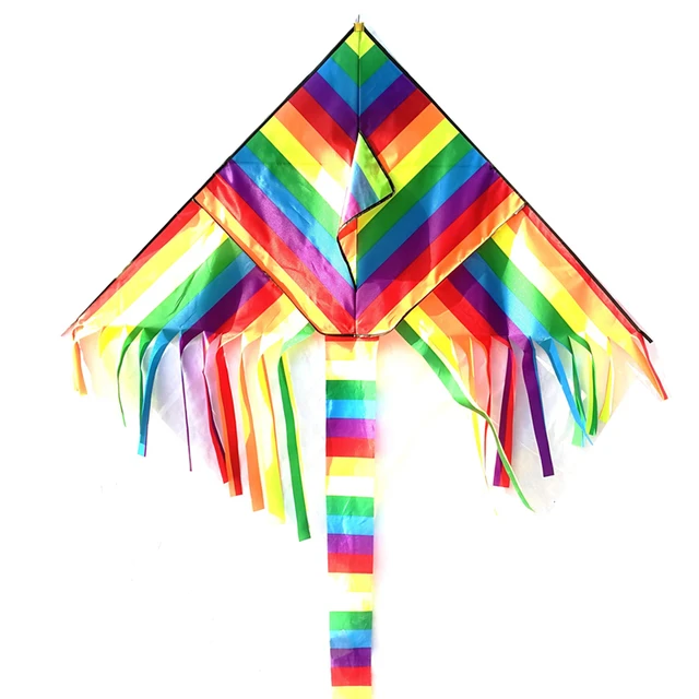 Chinese triangle cheap small rainbow wind kite