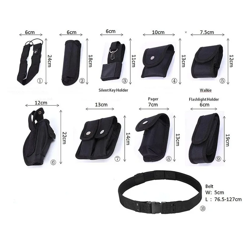 Adjustable Security Duty Equipment Duty Belt High Quality Tactical Equipment System Set Tactic Waist Belt Modular Equipment